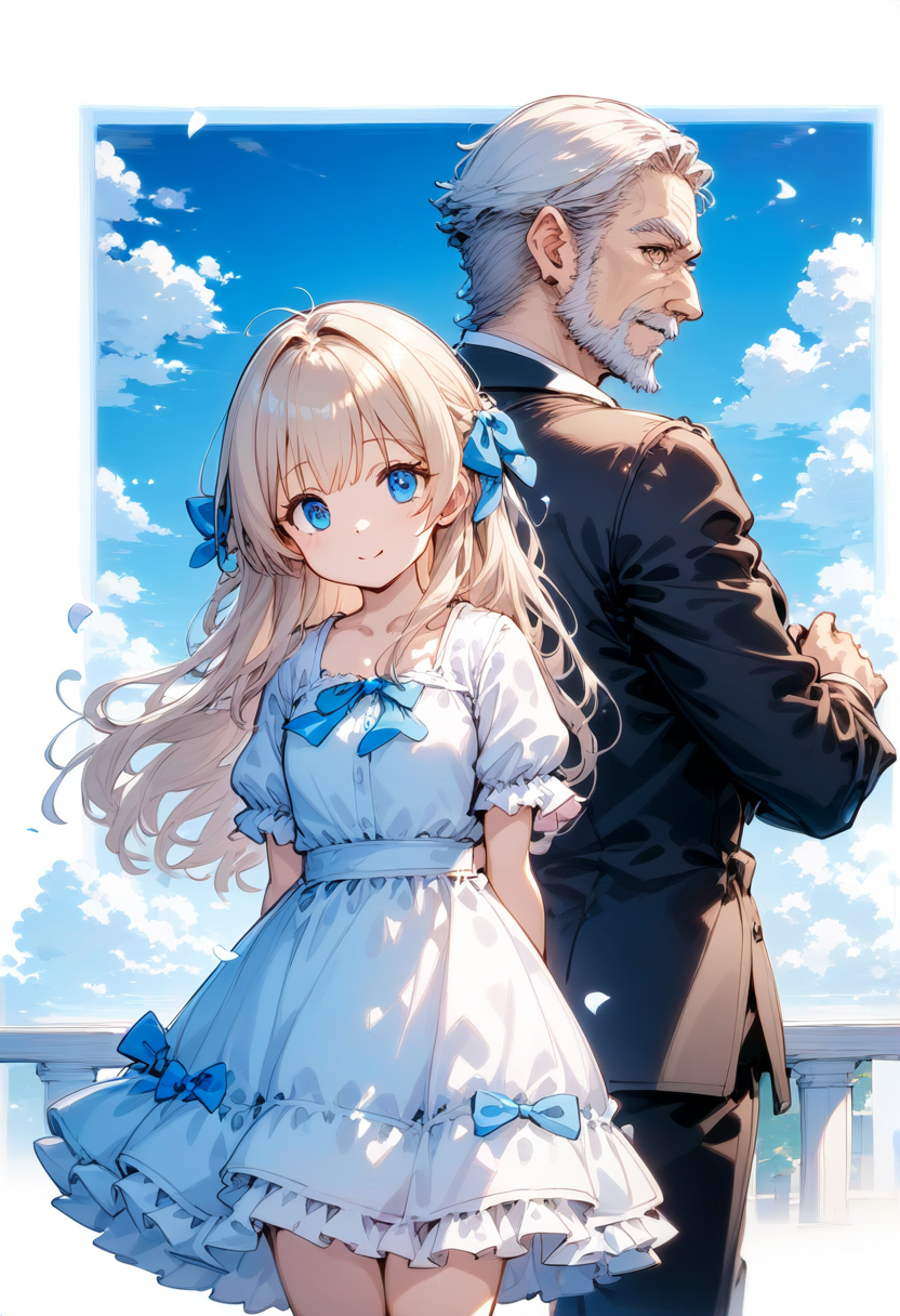 The young lady and the butler